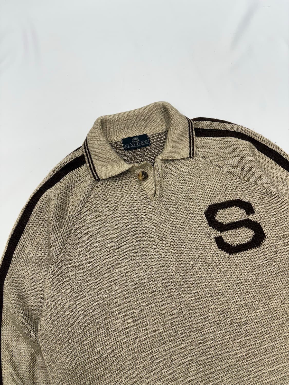 빈티지 클래식 S 레터 카라 니트 Knit 상품이미지4