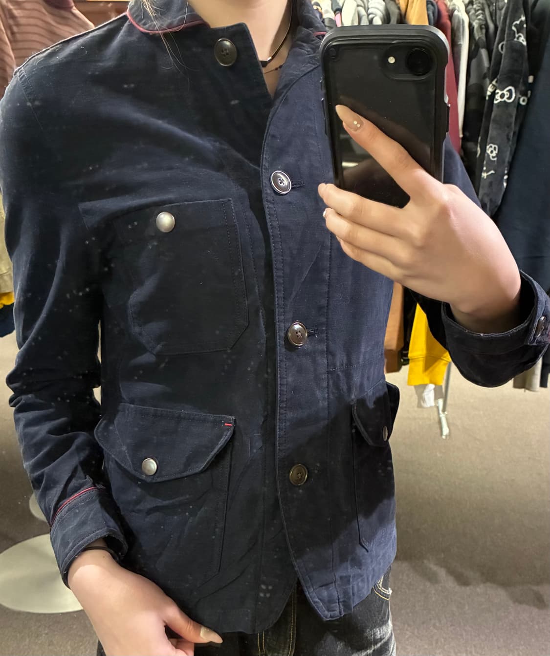 S)유니클로x이네스 드 라 프레상쥬 빈티지 흑청 자켓 상품이미지2