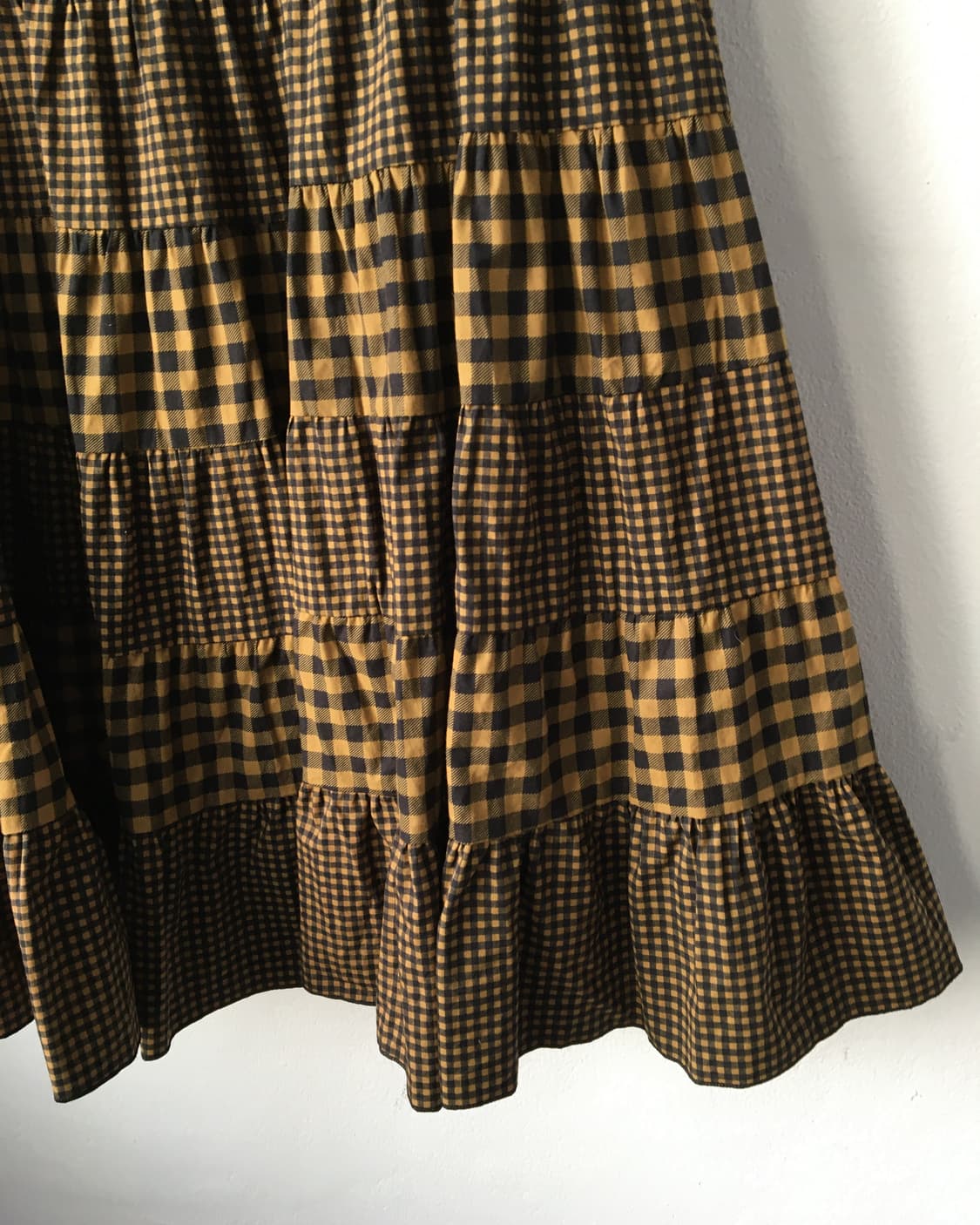 Check pattern mixed skirt 상품이미지3