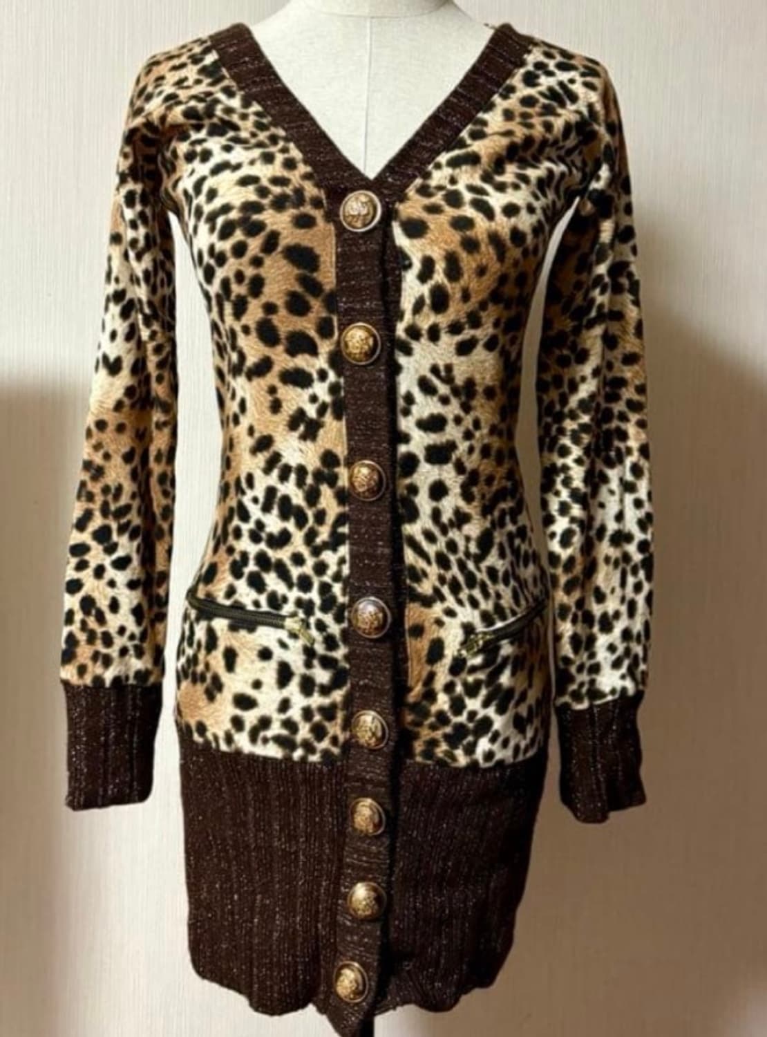 D.i.a 레오파드 니트 원피스 갸루 오네갸루 상품이미지1