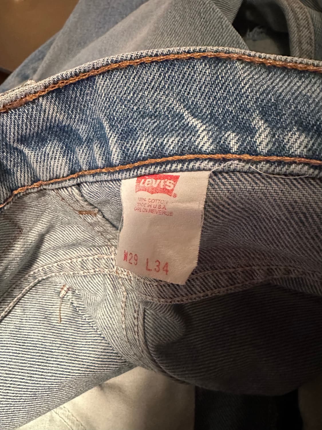 90s USA 빈티지 리바이스 517 오렌지탭 부츠컷 데님 팬츠 상품이미지6