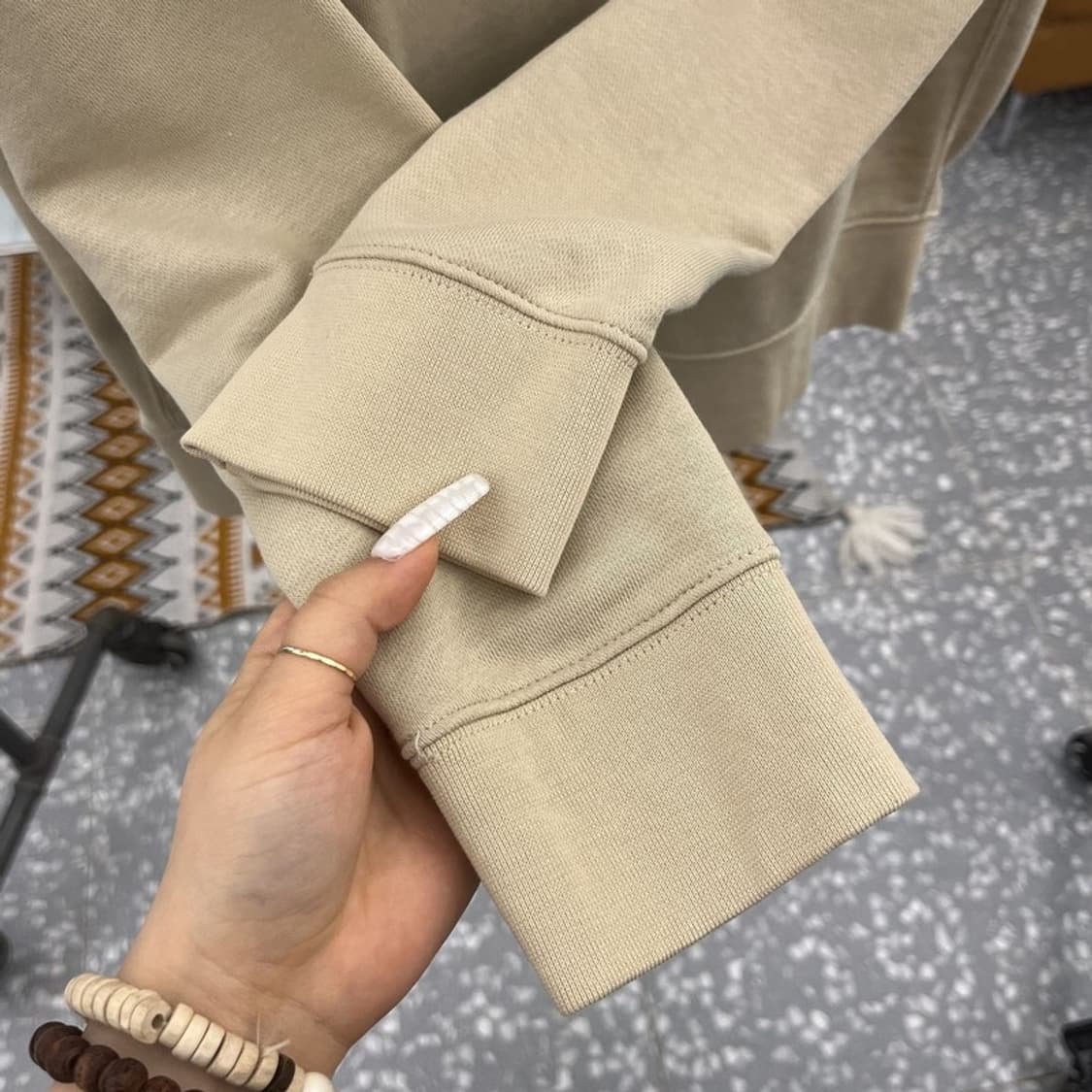 나이키 NSW 클럽 프렌치 테리 크루 오트밀 맨투맨 L C10854 상품이미지7