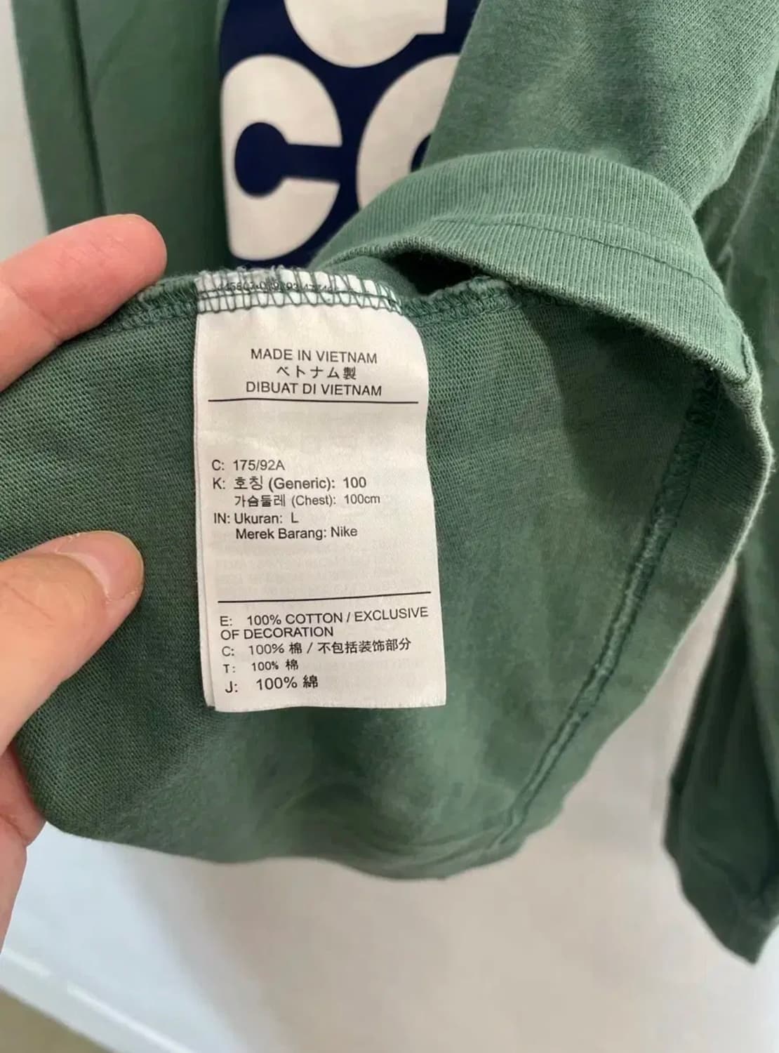 나이키 ACG 그린 맨투맨(L) 상품이미지4