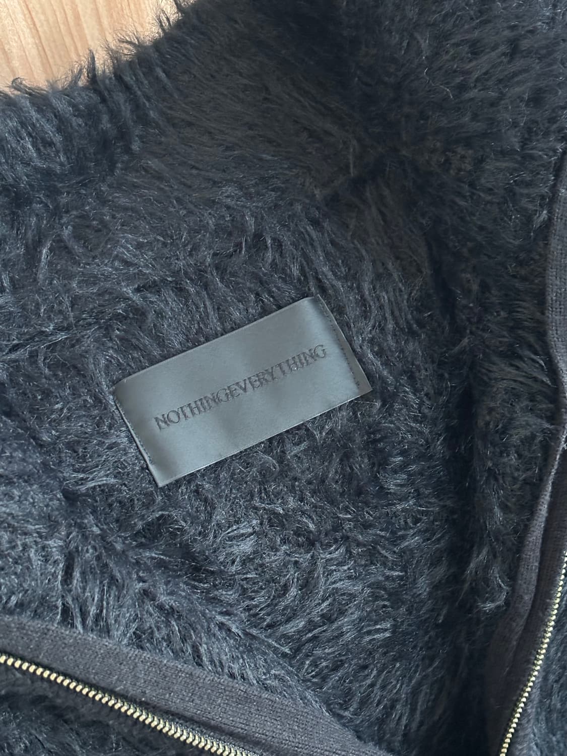 낫띵에브리띵 비건 퍼 자켓 블랙 상품이미지3