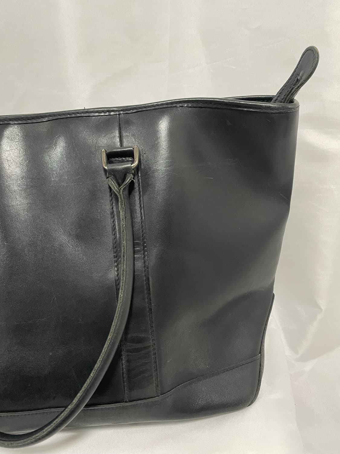 [OS] 엘엘빈 레더 라지 토트백 블랟 상품이미지3