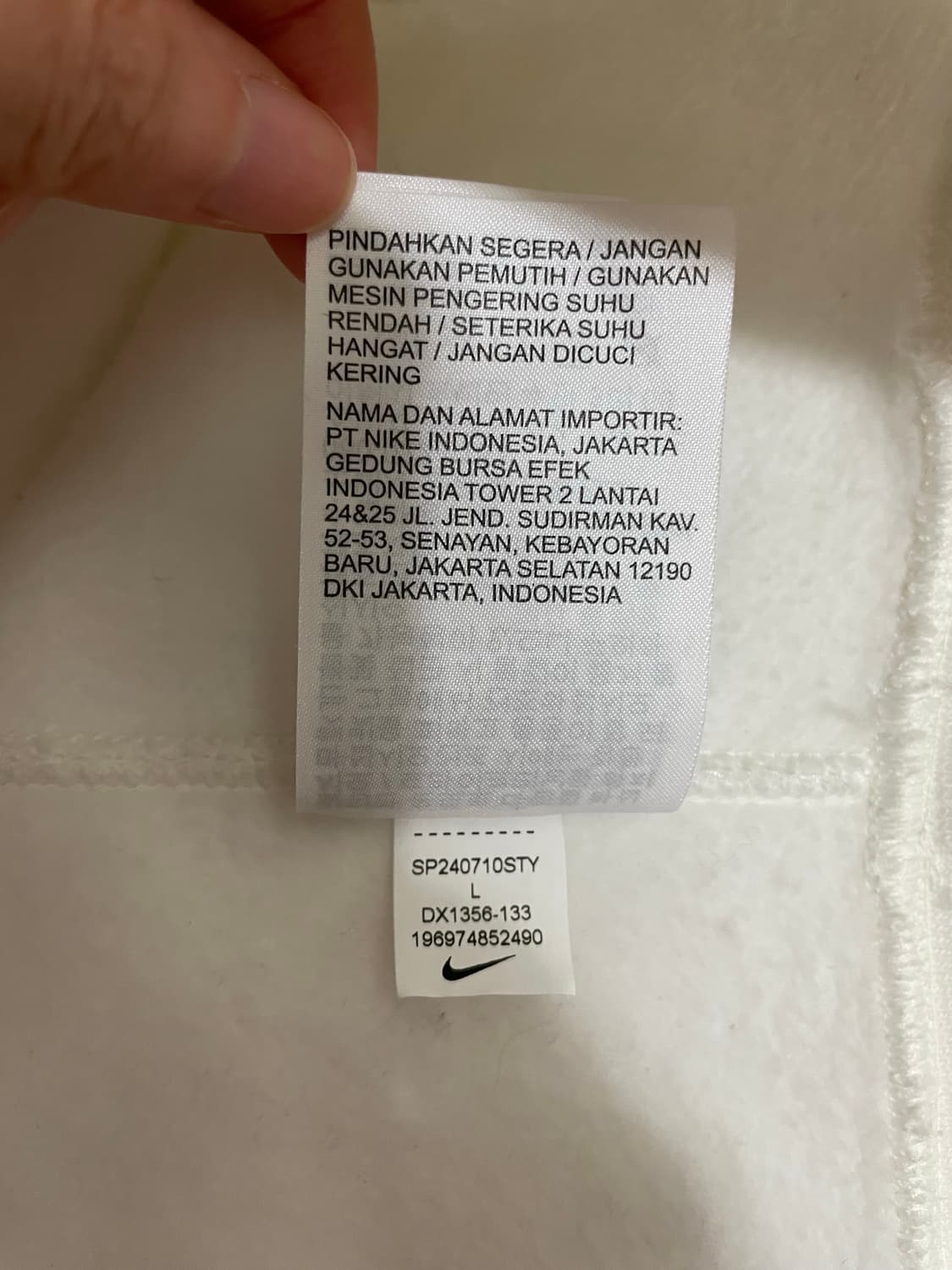 나이키 NGR 솔로 스우시 플리스 풀오버 후드티 화이트 상품이미지8