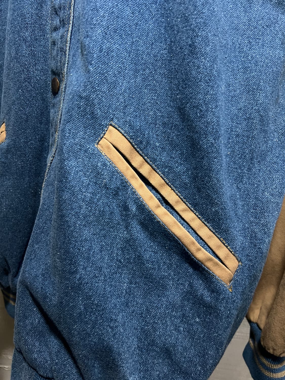 [M]마이크로소프트 데님 바시티 자켓 상품이미지4