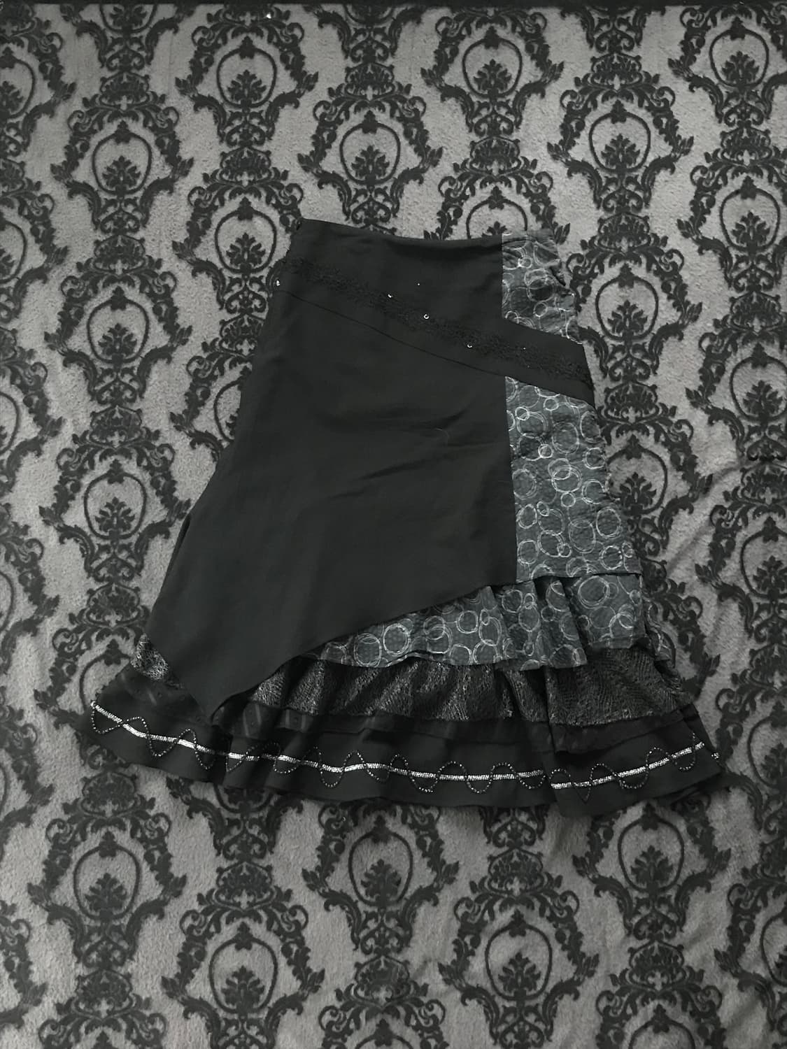 오리엔탈 고딕 페어리 레이어드 롱스커트 상품이미지2