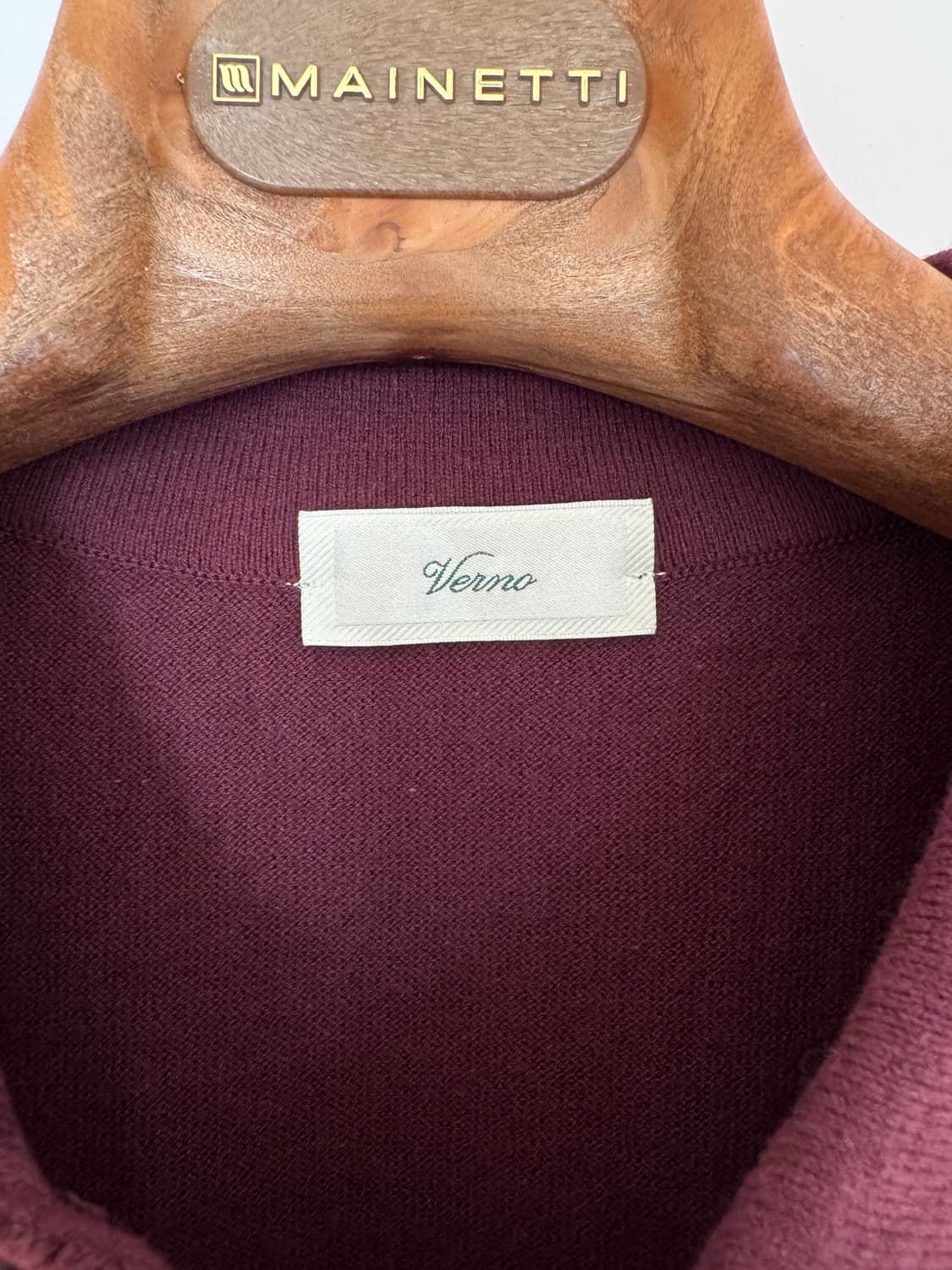 베르노 반팔 코튼 니트 버건디 새제품 상품이미지3