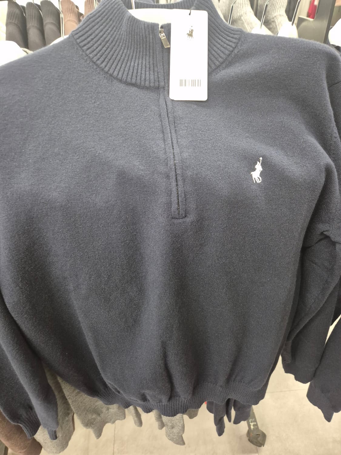 폴로 반폴라 니트 (네이비) 상품이미지1