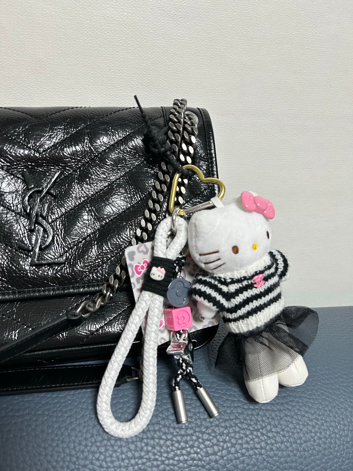 (17)롱다리키티 커스텀키링-스트라이프 니트ver 상품이미지4