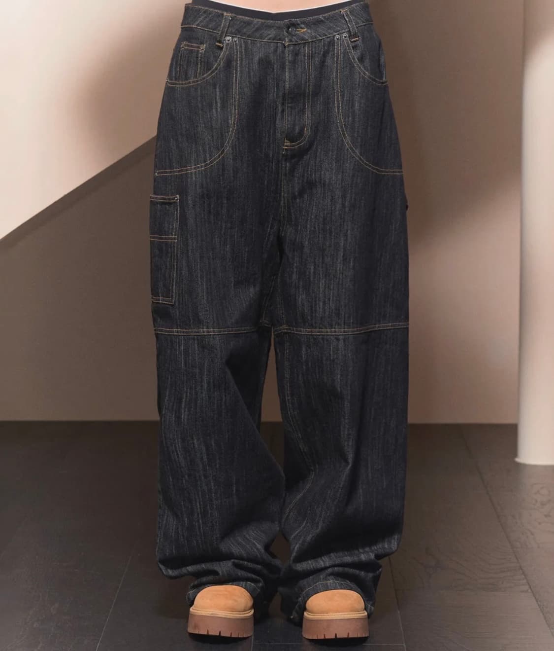 팬시클럽 카펜더 레터링 데님팬츠 블랙 상품이미지2