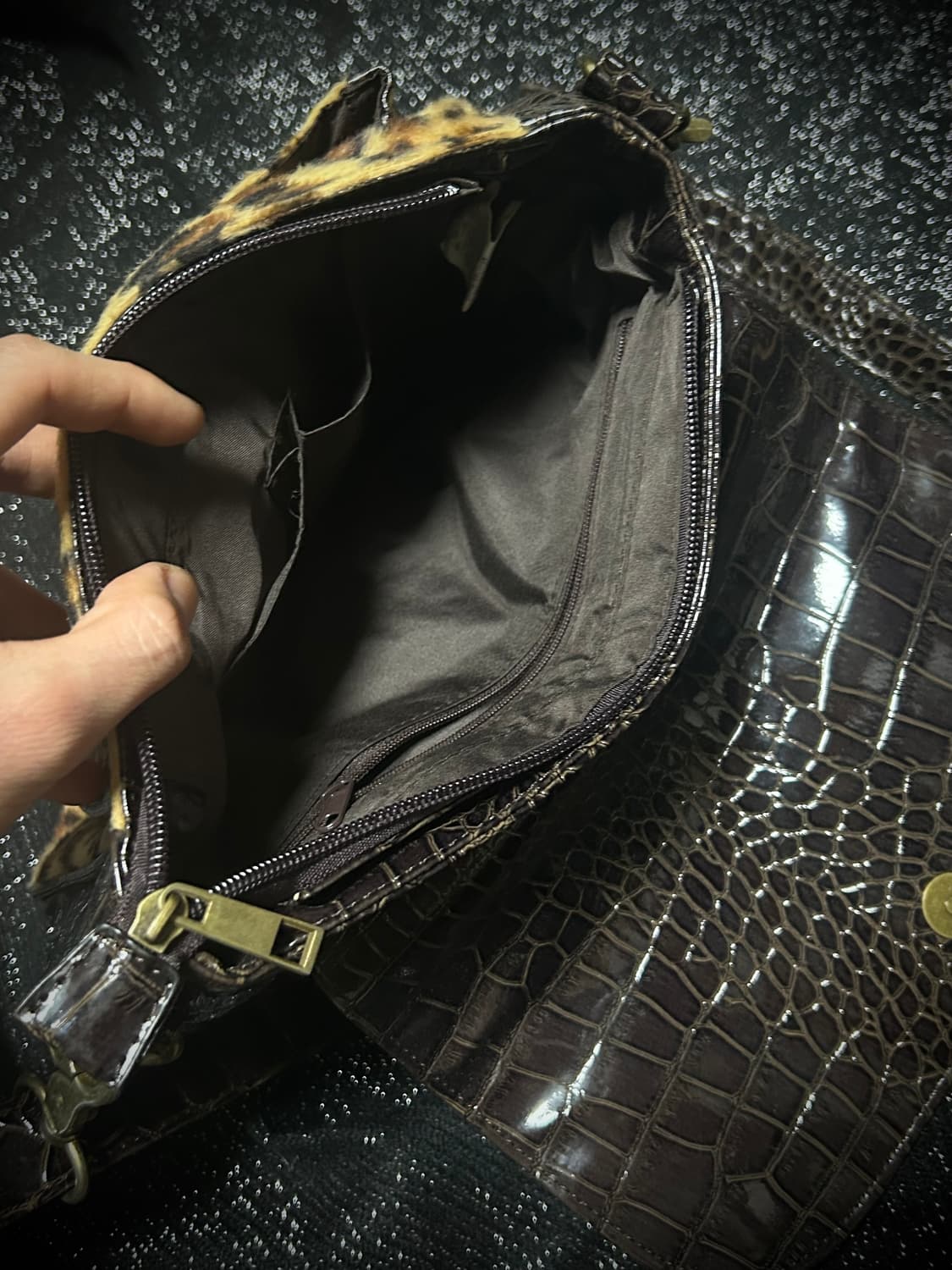 2000s JPN 갸루 레오파드 크로스백 상품이미지3