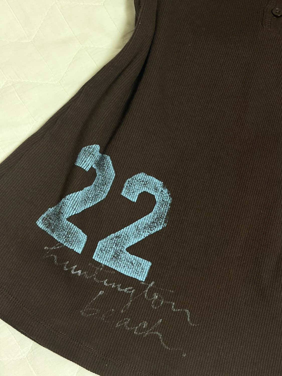 홀리스터 브라운 블루 프린팅 반팔 상품이미지3