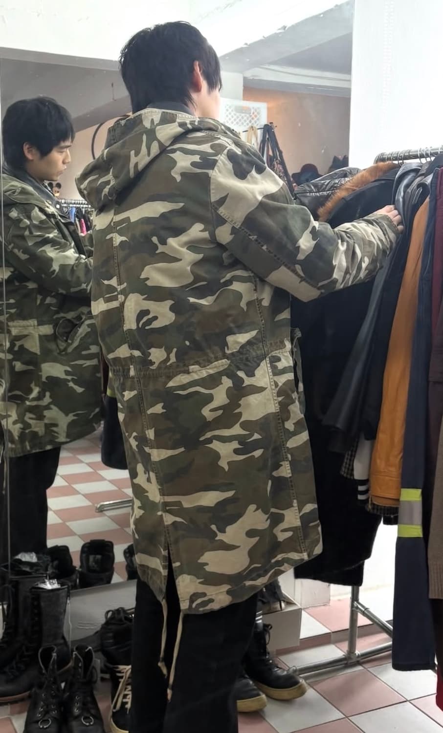 이탈리아 빈티지 Martes Srl 카모플라쥬 후드 야상 자켓 상품이미지2