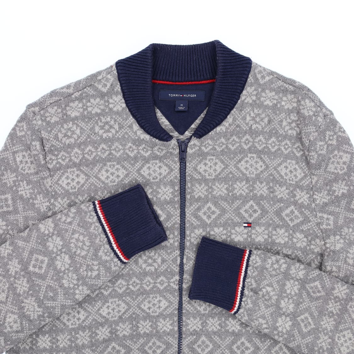 [M] 타미힐피거 페어아일 패턴 니트 집업 자켓 N7058 상품이미지3