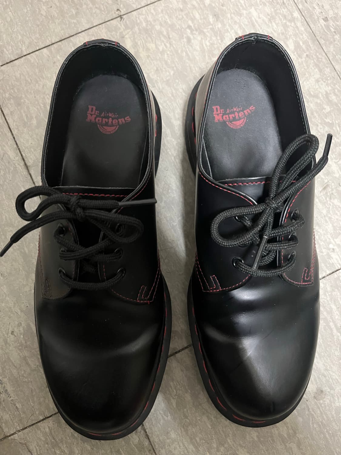 닥터마틴 1461 3홀 레드스티치 블랙 상품이미지2