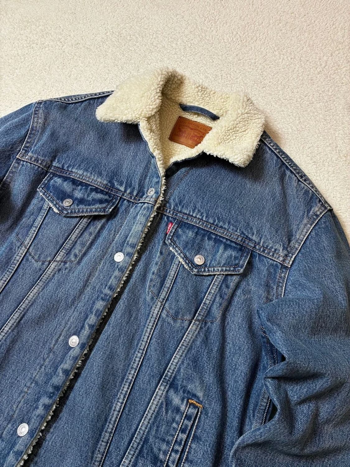 리바이스 00's 양털 워시드 데님 트러커 자켓 PN7265 상품이미지2