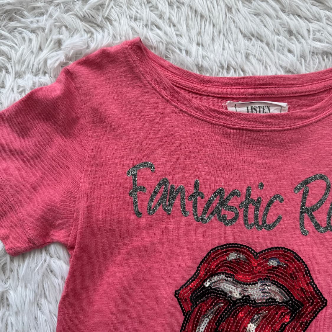 LISTEN HEARTBEST 일본빈티지 y2k 크롭티 빈티지반팔 상품이미지1