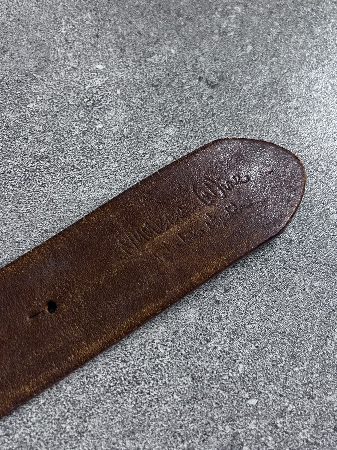 넘버나인 브라운 카우 레더 벨트 상품이미지4