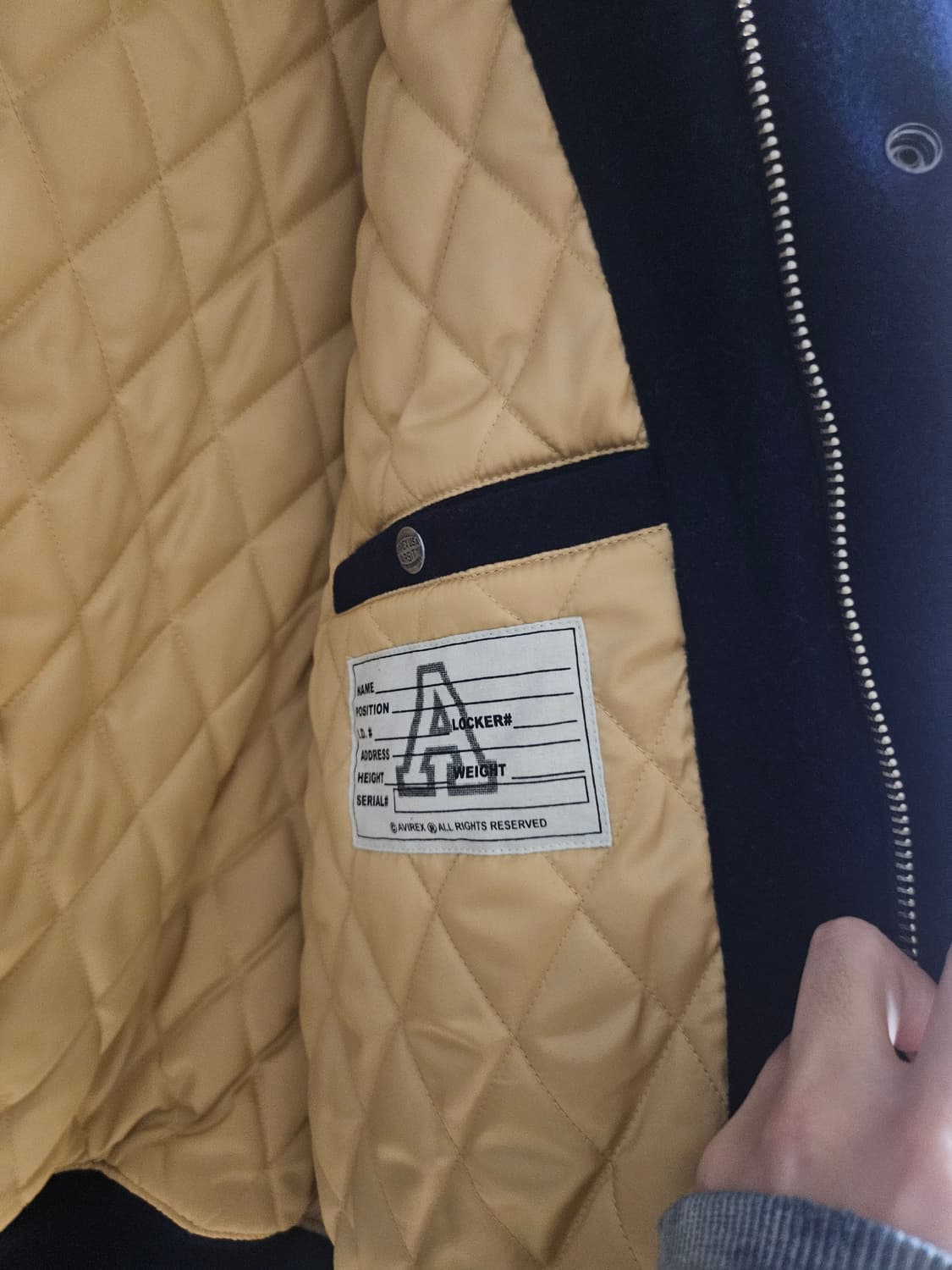 아비렉스X IXTF 콜라보 장우혁 바시티 자켓 상품이미지6