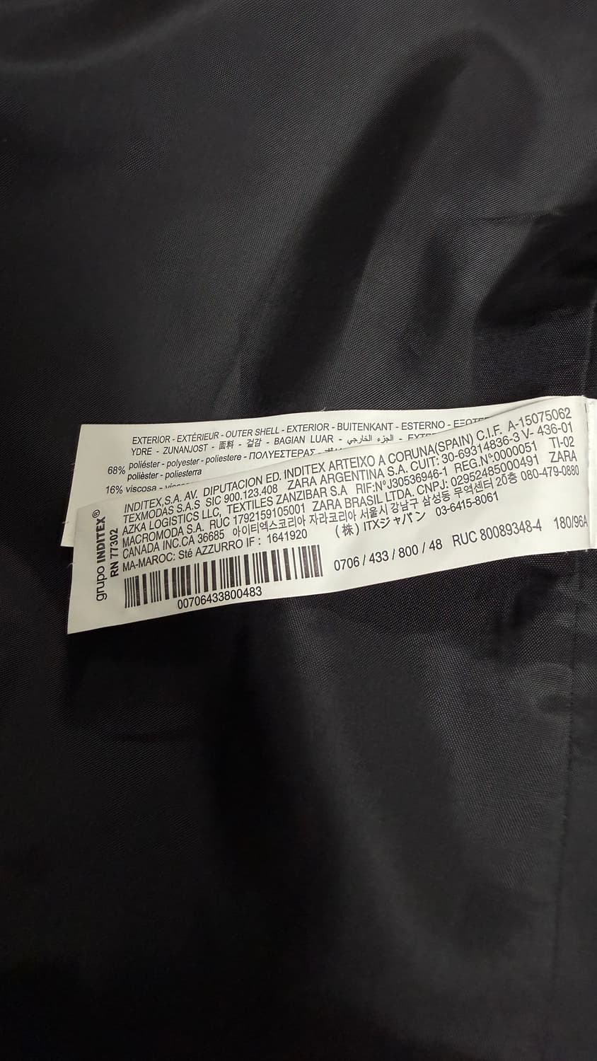 ZARA 블랙 블레이저 EUR48 새 제품 네고 가능합니다! 상품이미지3