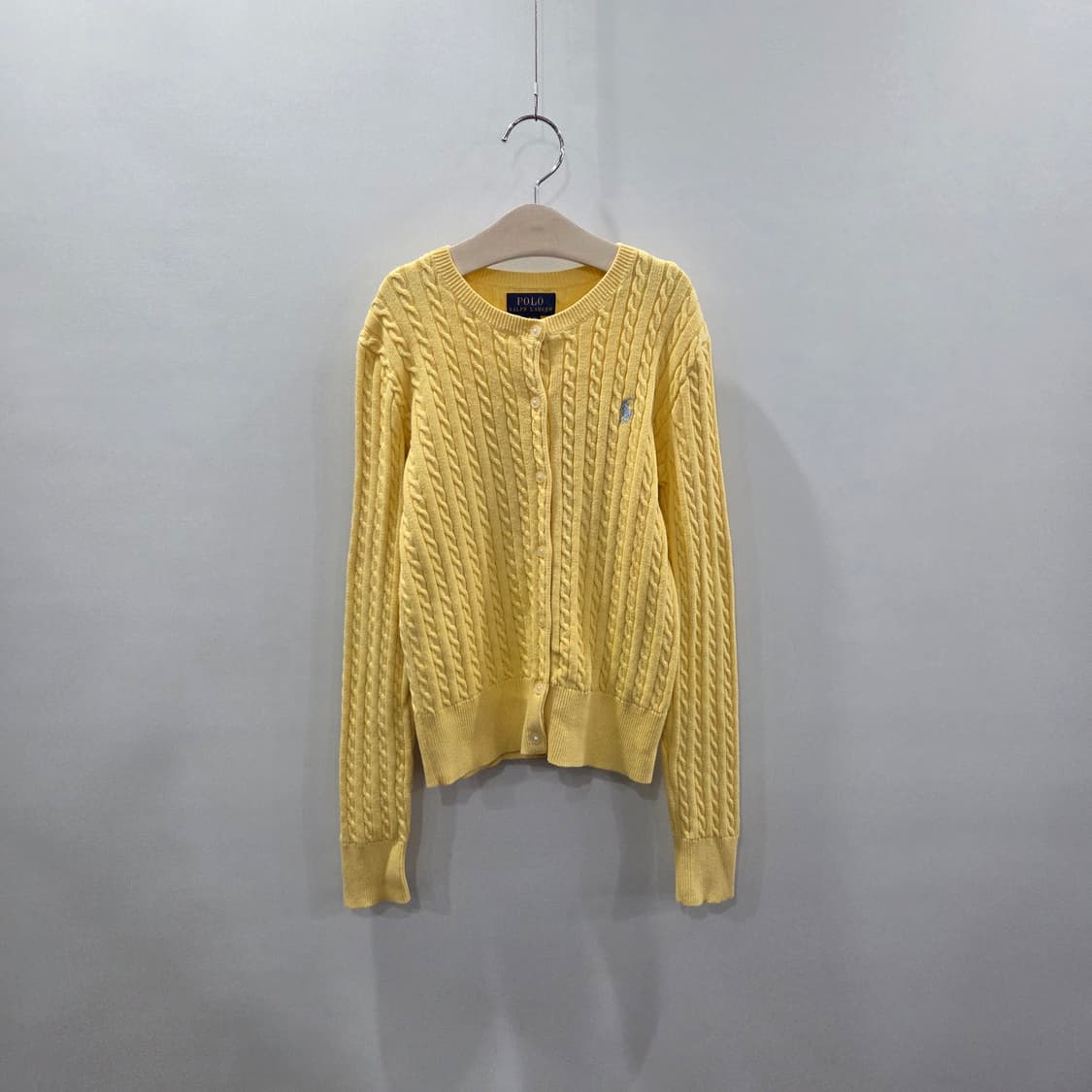 폴로랄프로렌 여아 케이블 니트 가디건 옐로우 M/8/10  상품이미지1