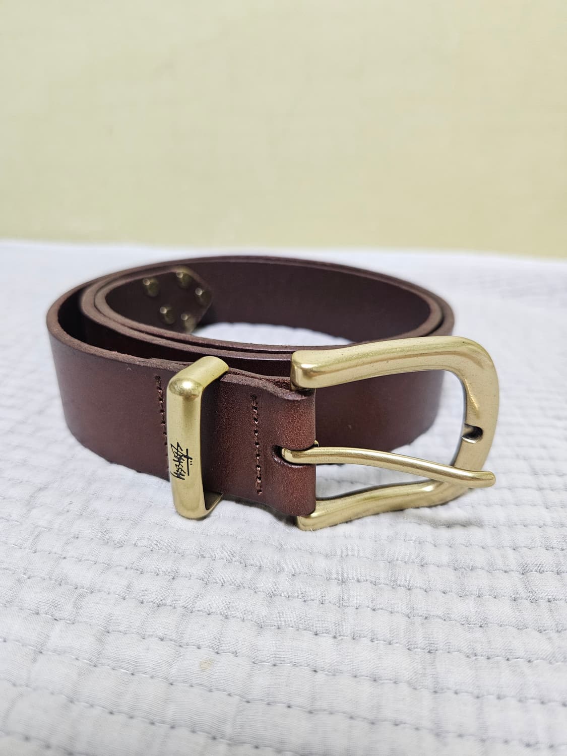 [S/M] 스투시 메탈 S팁 벨트 데저트 stussy metal belt 상품이미지1