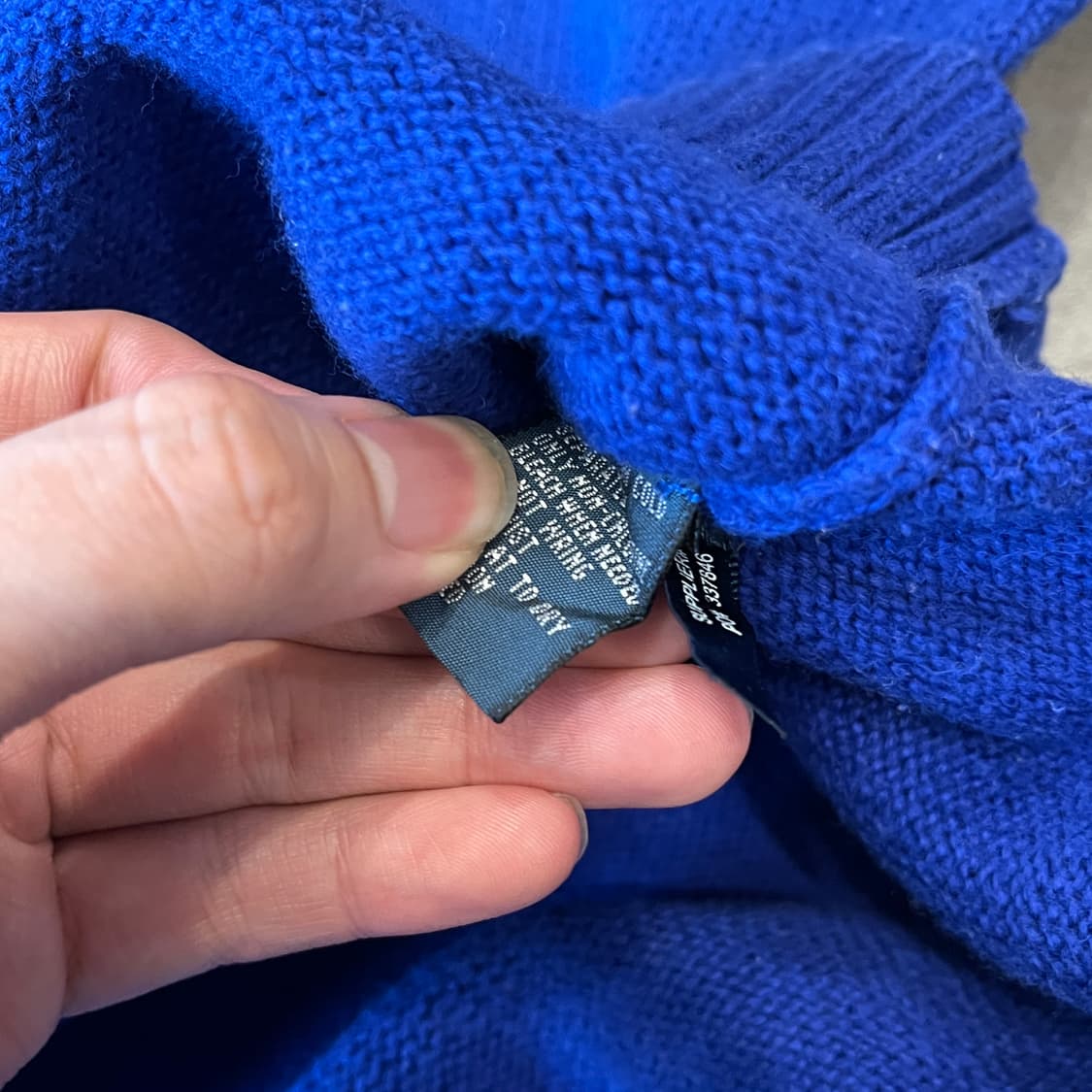폴로 정품 딥 블루 해비 코튼 반집업 니트 상품이미지7