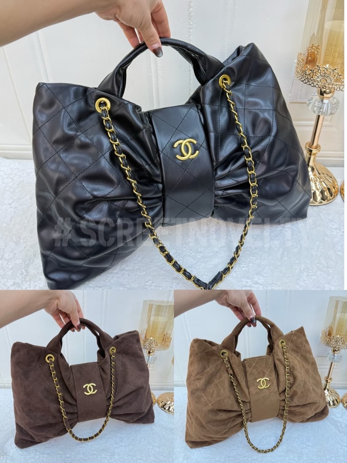 샤넬 리본 보우백 블랙 상품이미지1