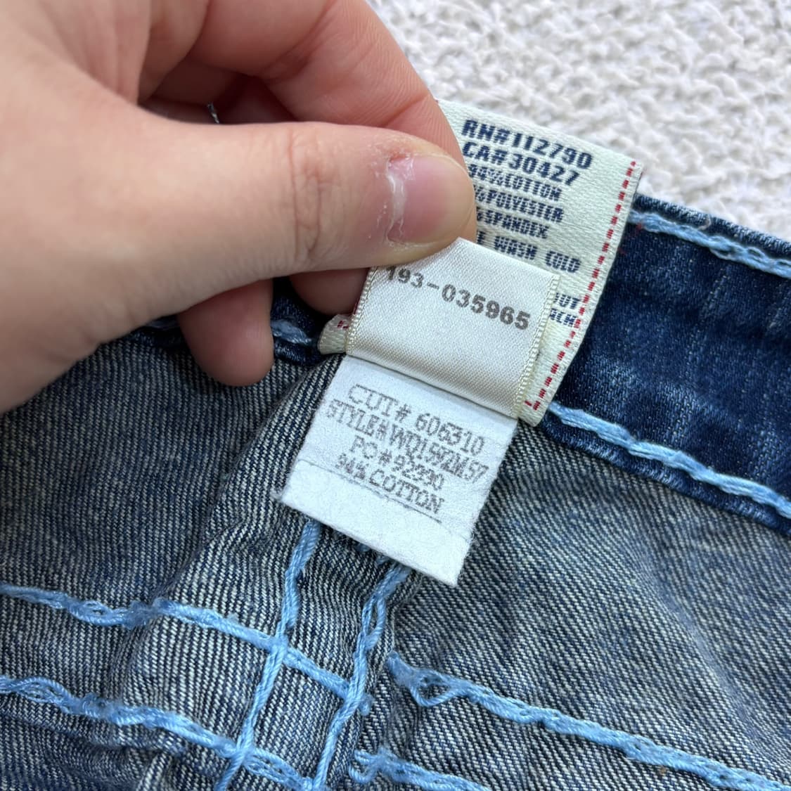 27 트루릴리전 데님 숏 팬츠 0406E 상품이미지5