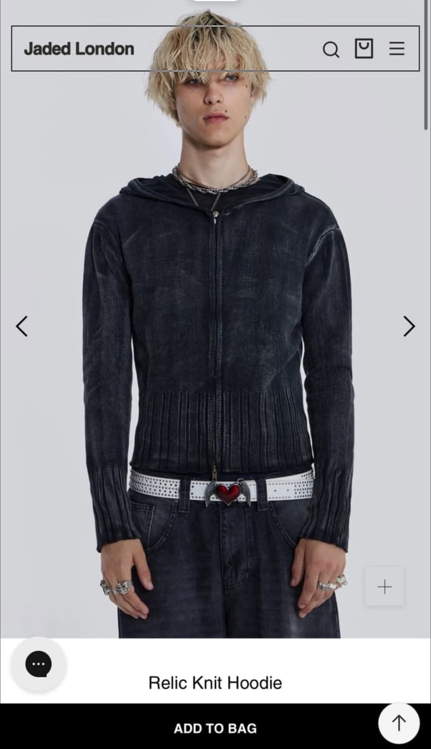 구매) jaded london relic knit hoodie 상품이미지1