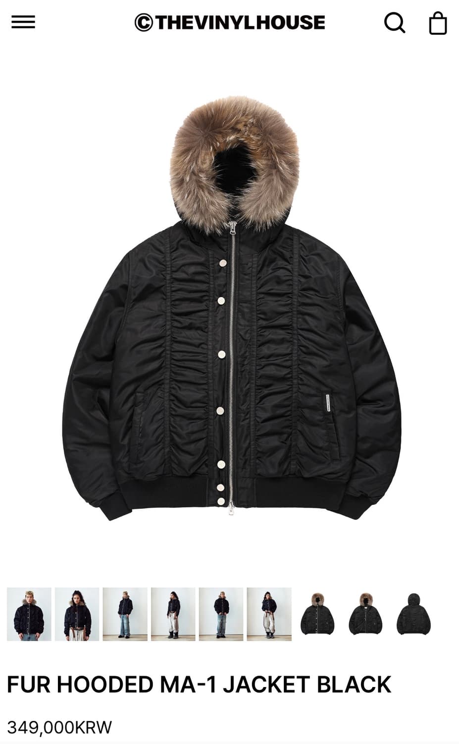 더 바이닐하우스 퍼 후드 ma-1 상품이미지1