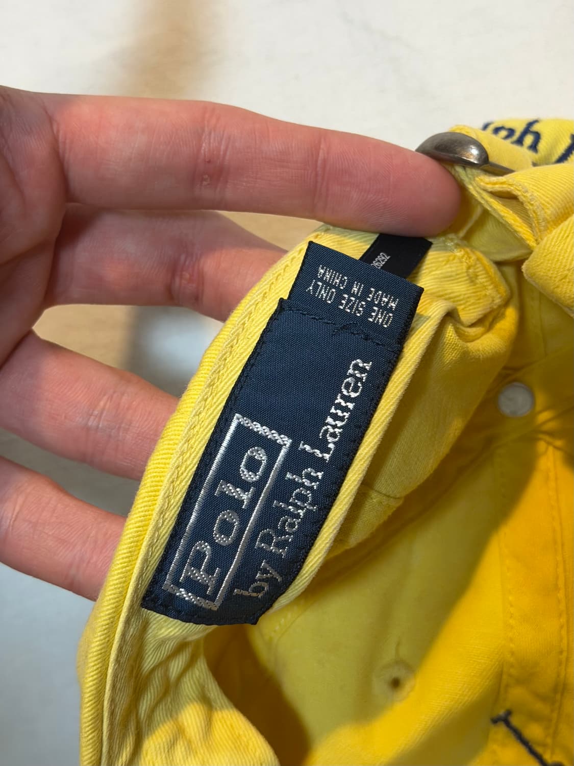 폴로 랄프로렌 빅포니 볼캡 옐로우 상품이미지4