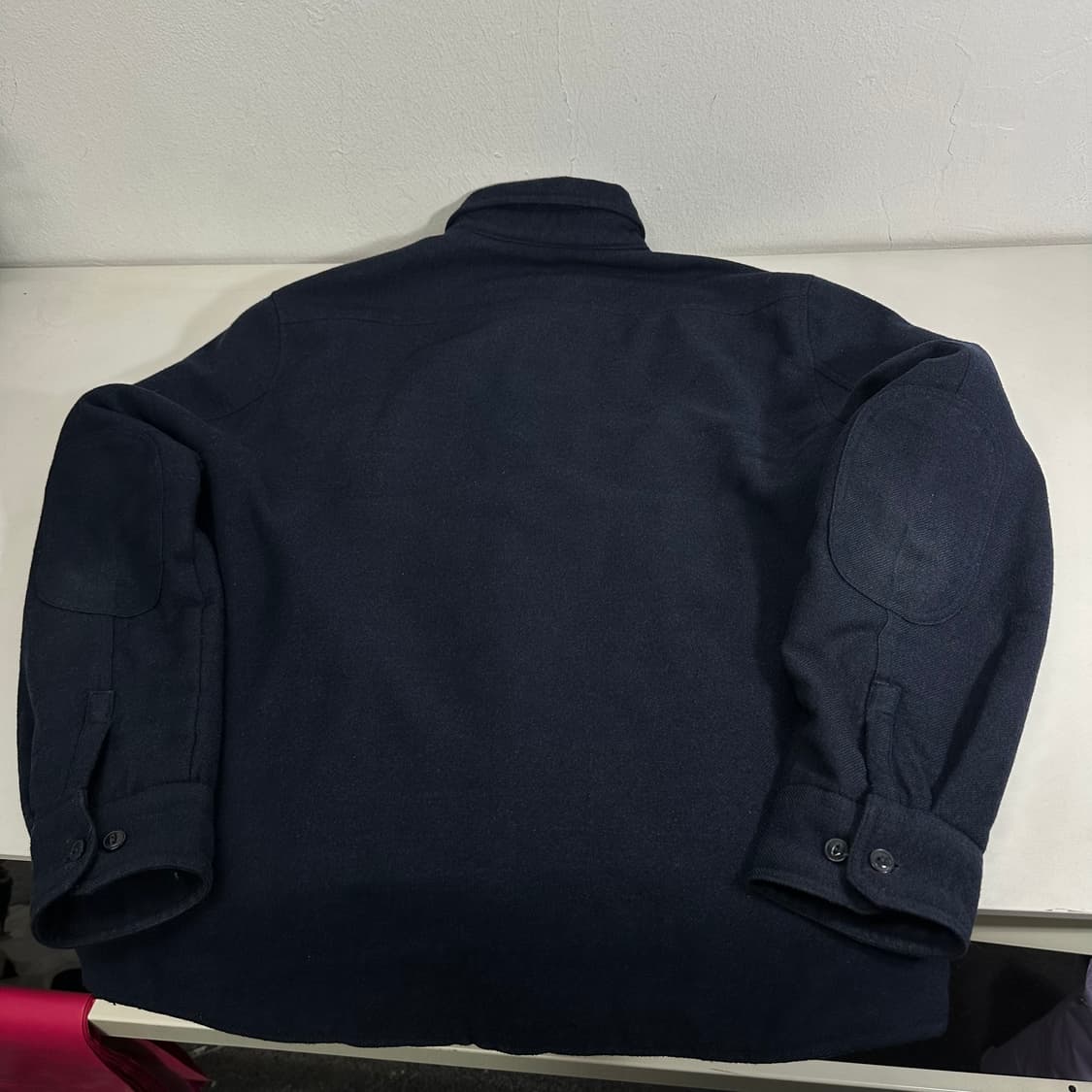 100-105 일꼬르소 다크네이비 엘보우패치 패딩 셔츠 상품이미지4