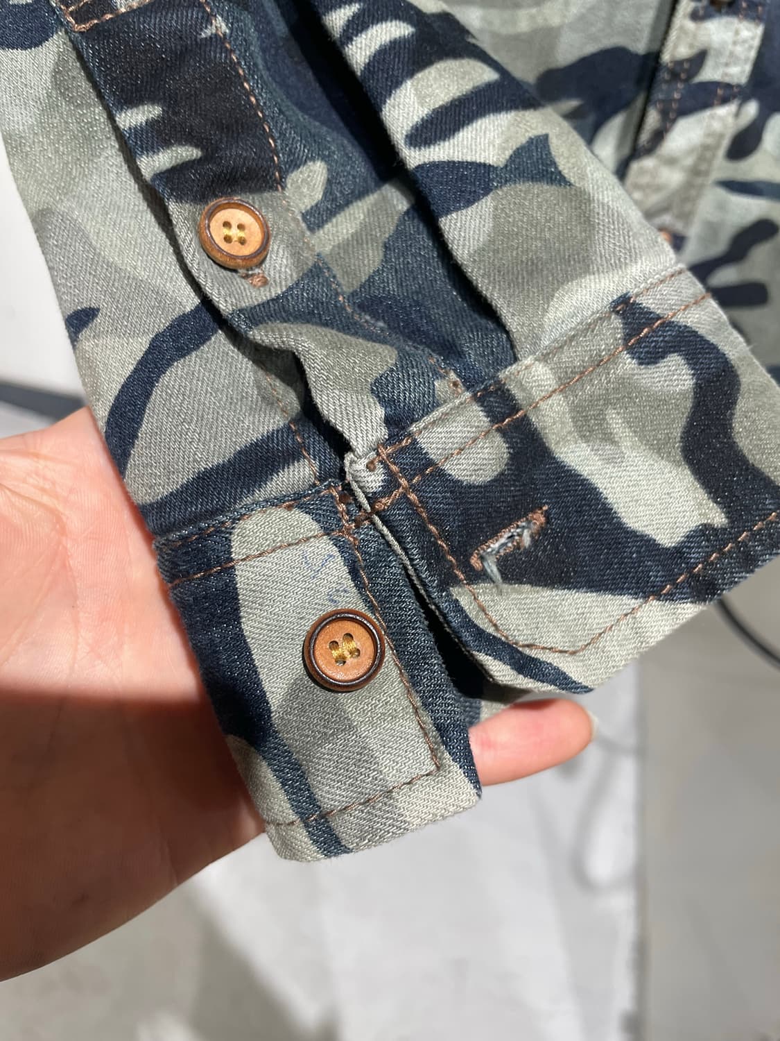 버카루 카모패턴 웨스턴 셔츠 상품이미지5