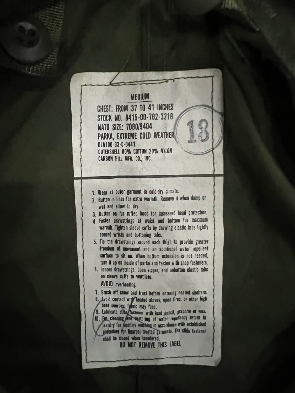 (M) M65 피쉬테일 오리지널 개파카 풀셋 상품이미지5