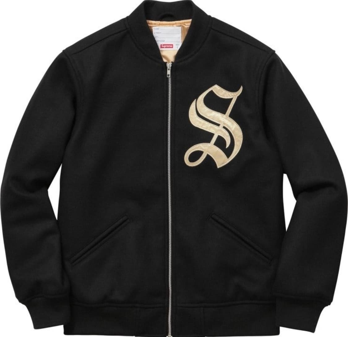 슈프림 올드 잉글리쉬 바시티 자켓 상품이미지1