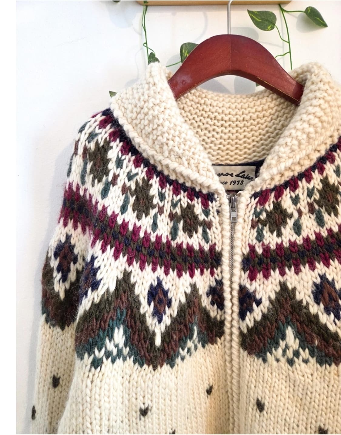 빈티지 노르딕 하트도트 니트가디건 상품이미지2