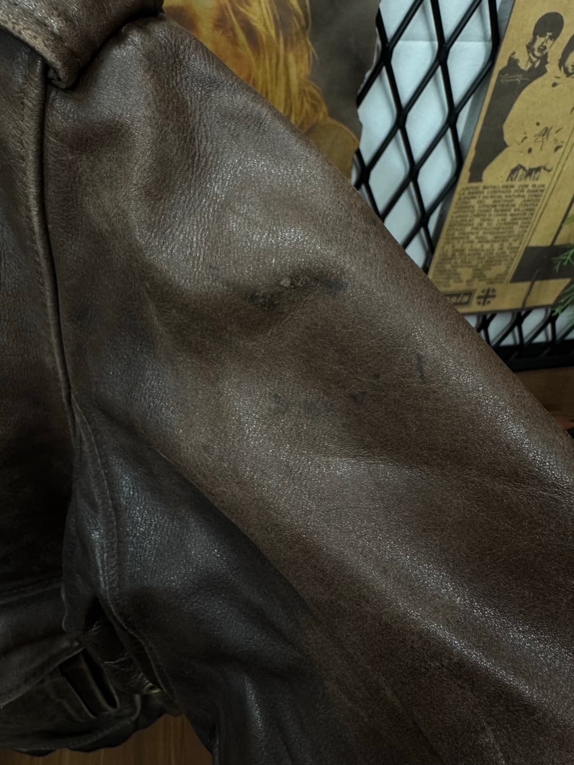 00s REDSKINS 빈티지 타입 B 32 플라이트 자켓 브라운 상품이미지9