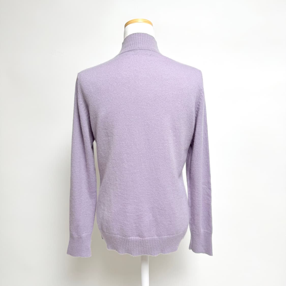 [캐시미어 100%] 라벤더 반폴라 하프넥 목폴라 니트 L 상품이미지3
