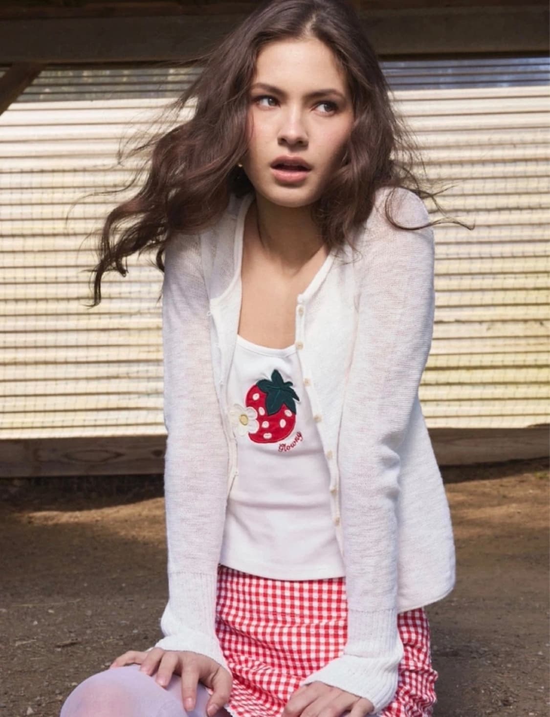 글로니 프루티 탱크탑 스트로베리 / 딸기 자수 나시 상품이미지2