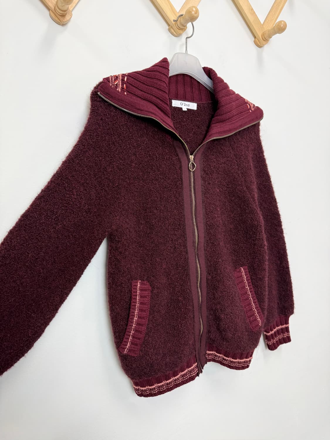 오즈세컨 울캐시미어 집업가디건 상품이미지3