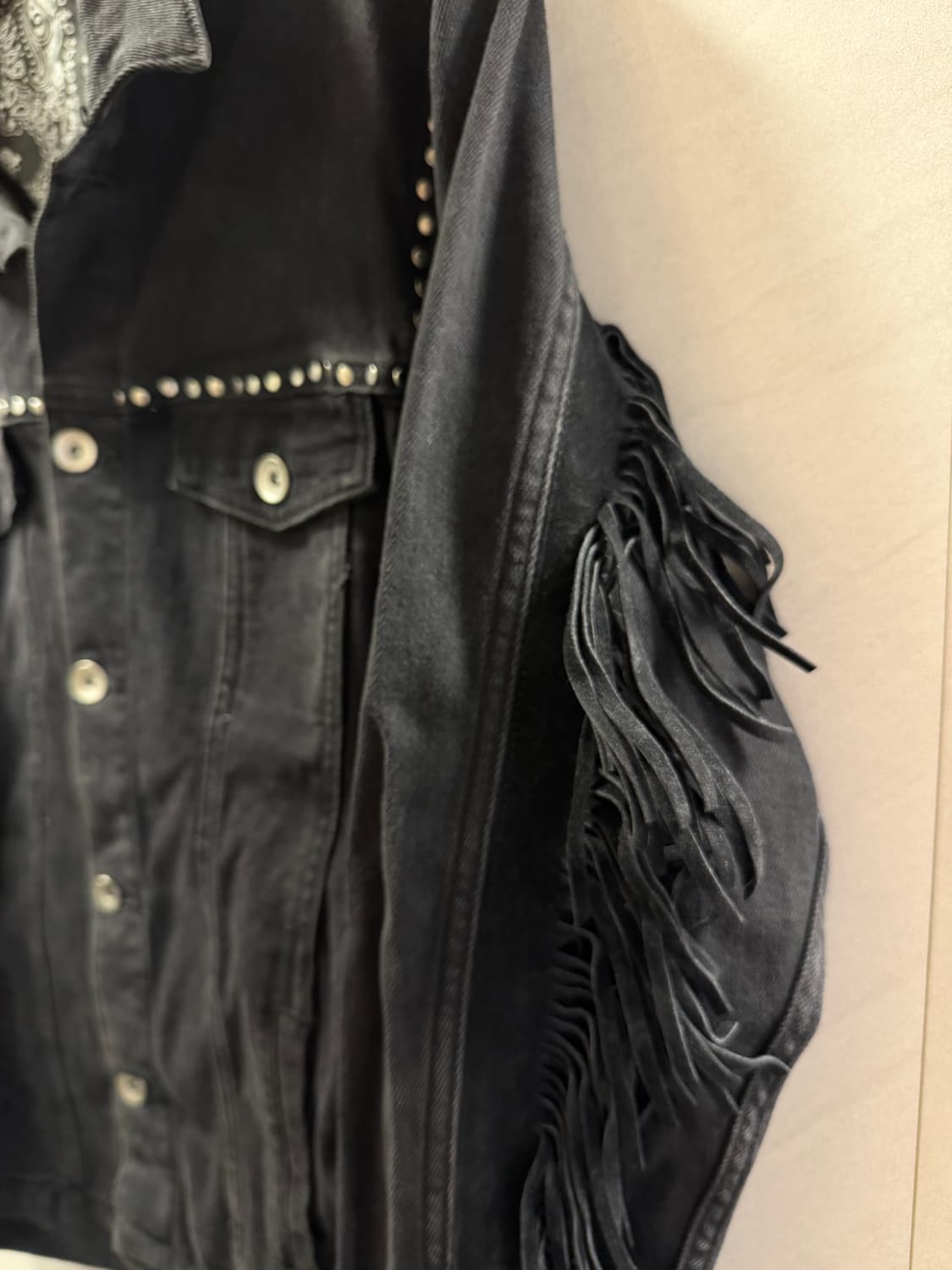 데님 프린지 자켓 m 사이즈 상품이미지3