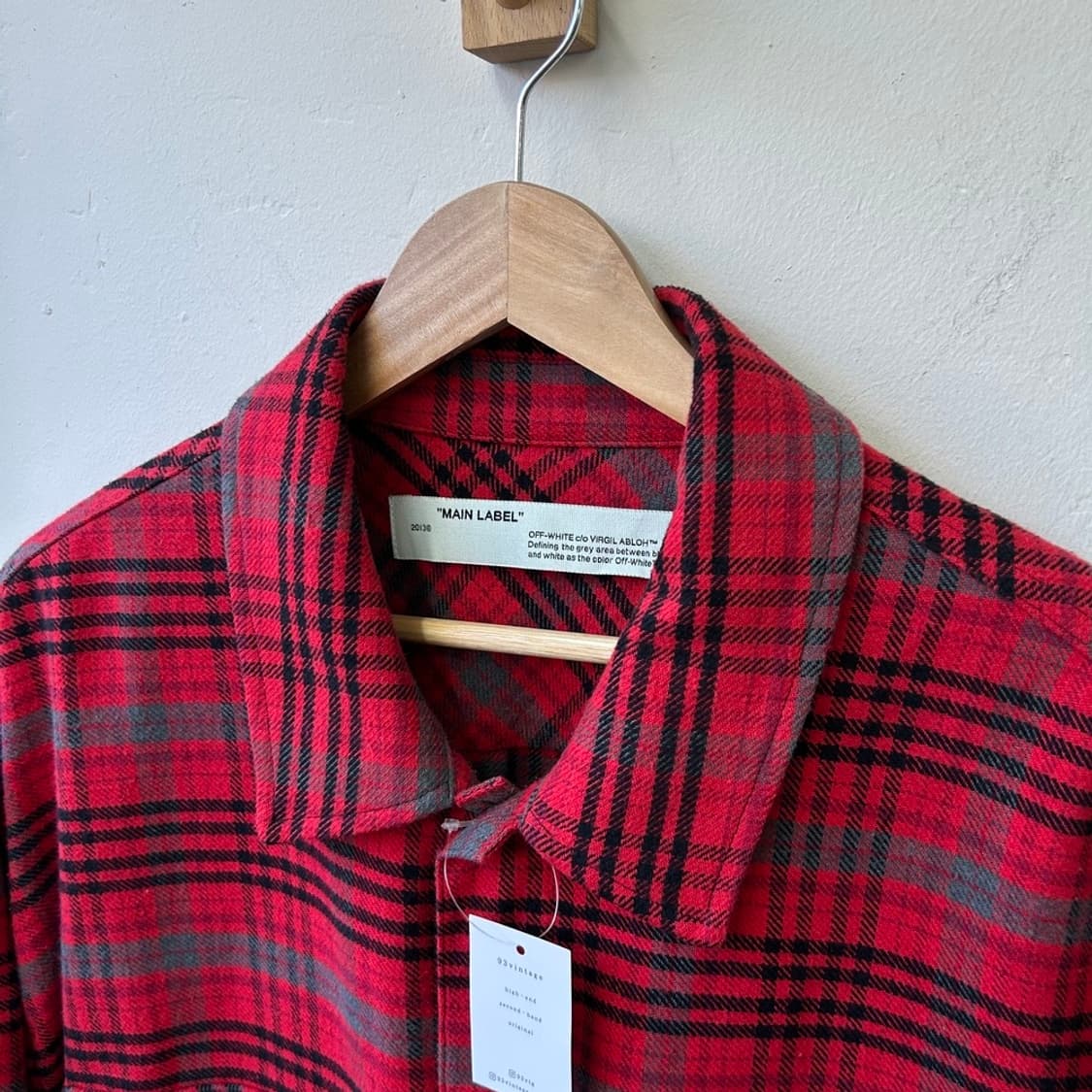 15925 - 오프화이트 플란넬 체크 셔츠 상품이미지3