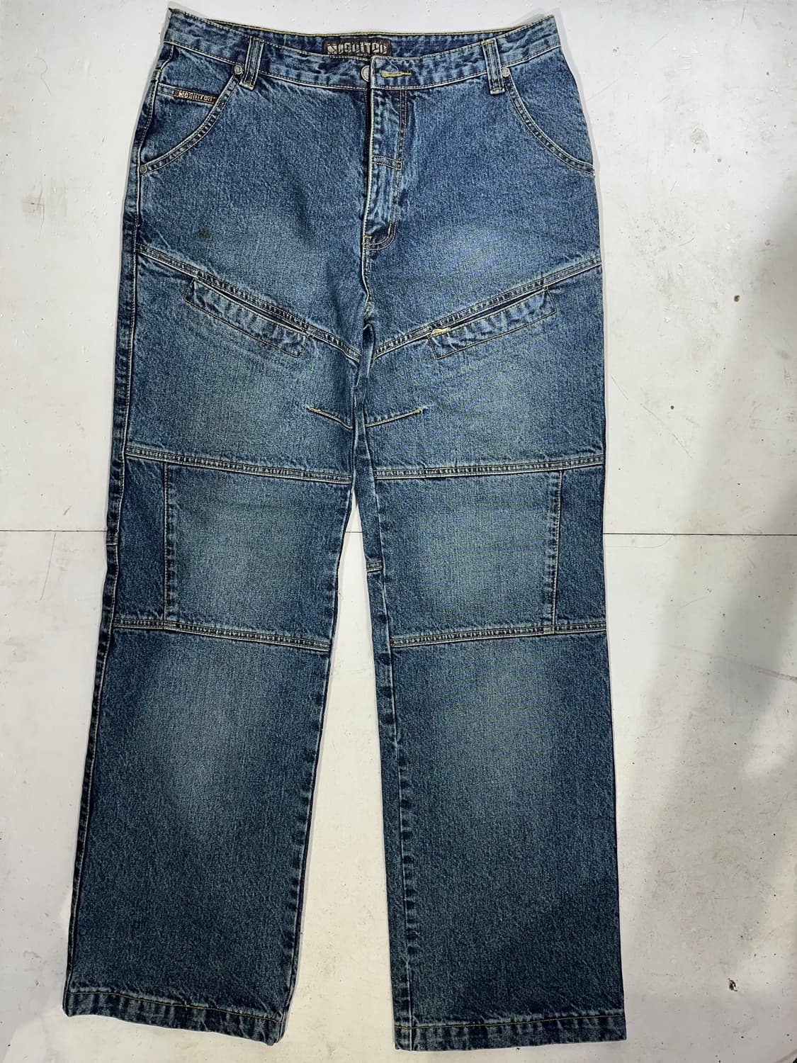 빈티지 90s MGT 더블니 와이드 힙합 데님 팬츠 올드스쿨 청바지  상품이미지4