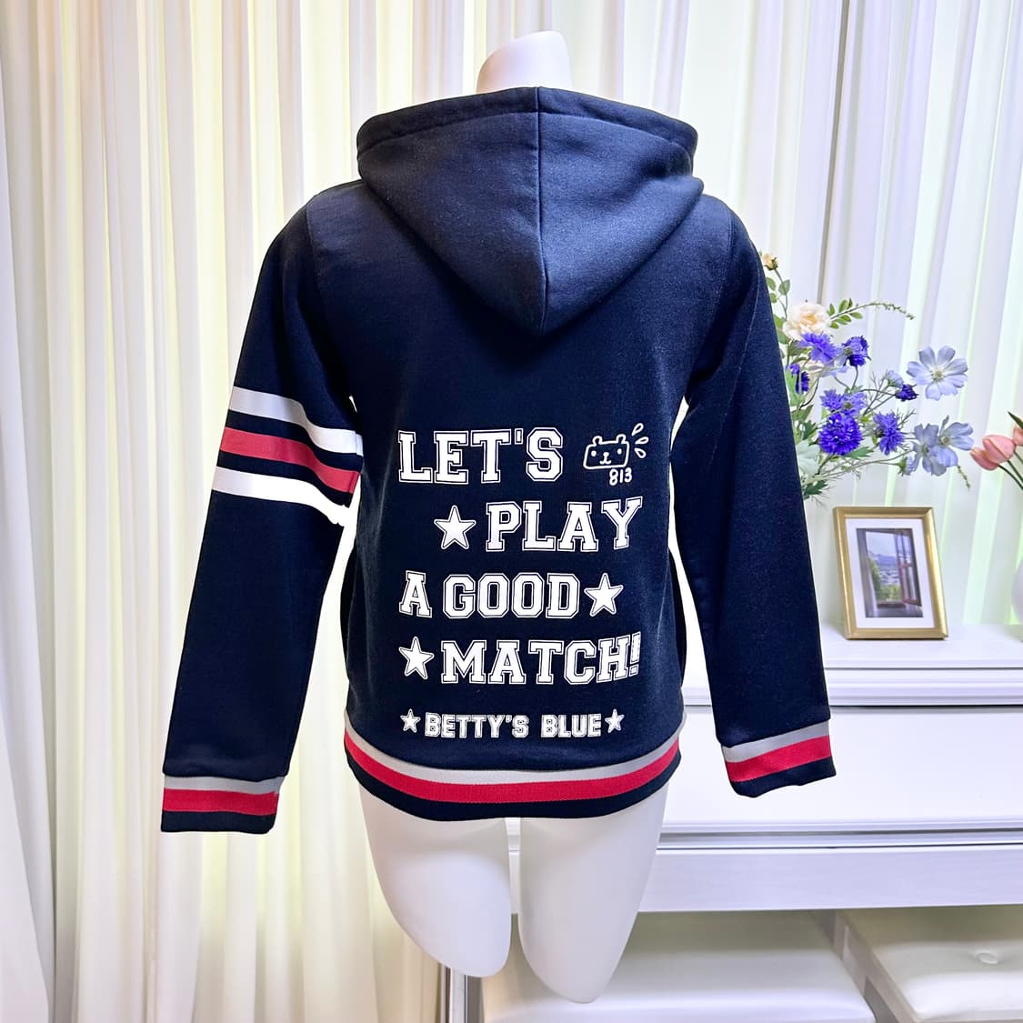 베티스블루 프린팅 져지 후드집업 상품이미지2