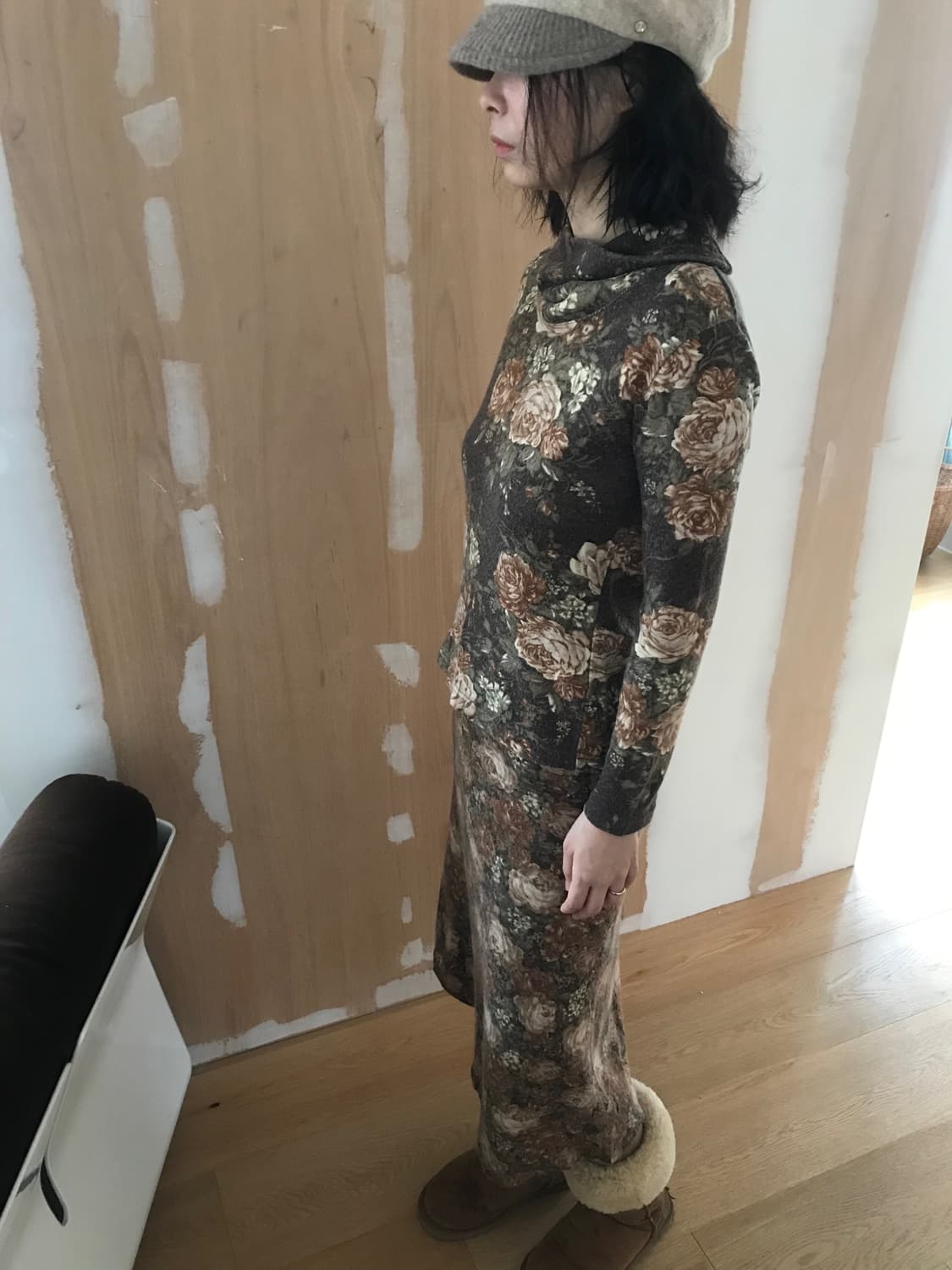  vintage flower pattern skirt 상품이미지1