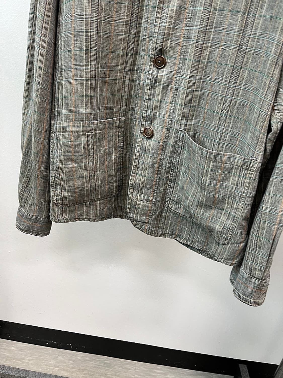 105) 시리즈 투톤 타탄 린넨자켓  상품이미지4