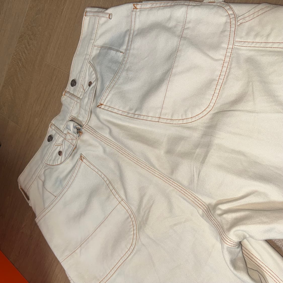 캐피탈 씬 캔버스 럼버 팬츠 키나리 1사이즈 상품이미지4